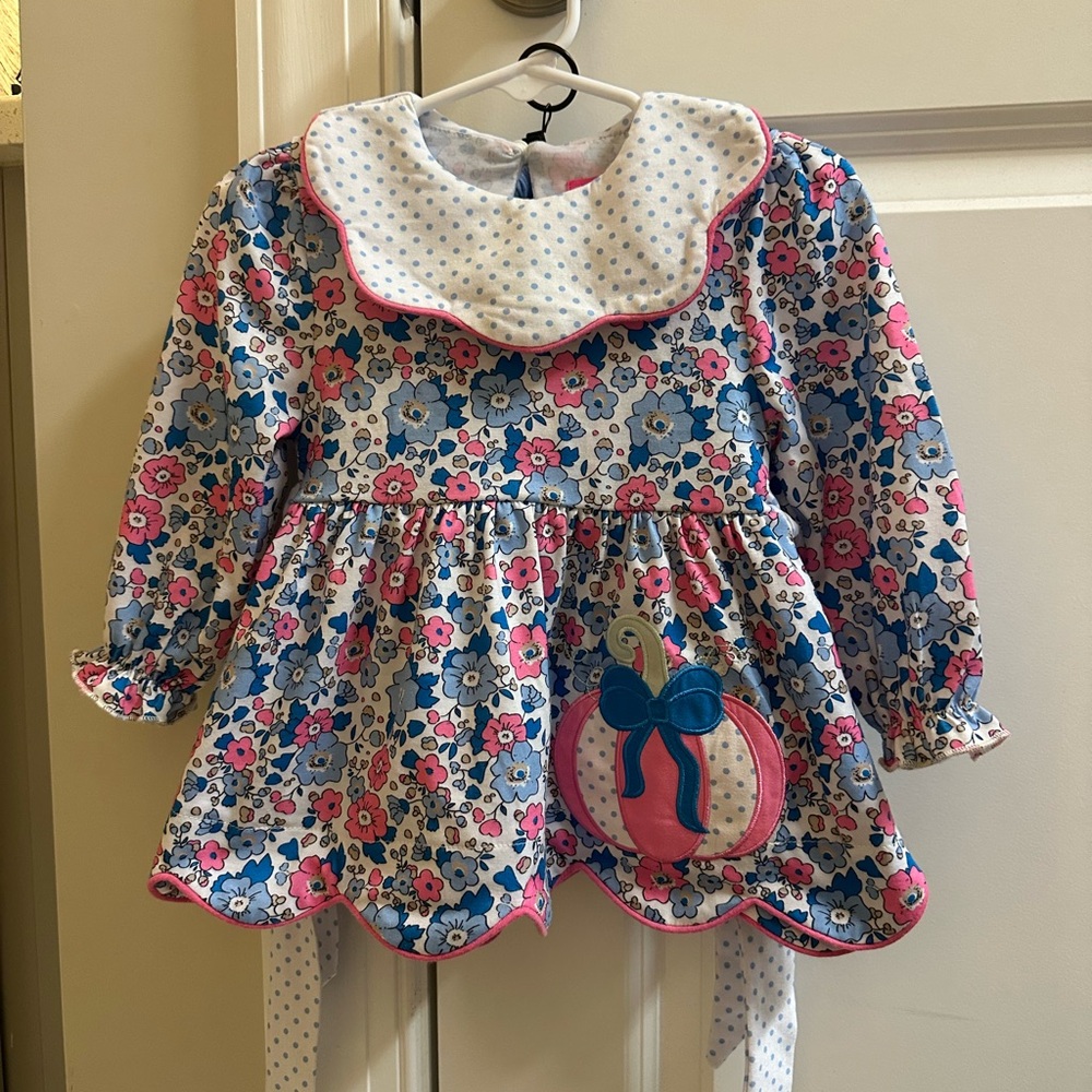 Scout & Holland Pumpkin Dress/Bloomers 6-12m NWOT